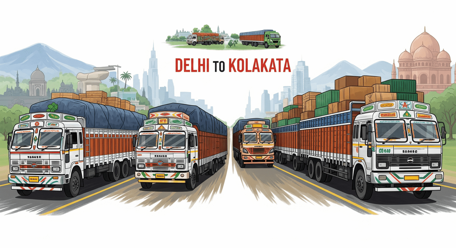 delhi to kolkata transport