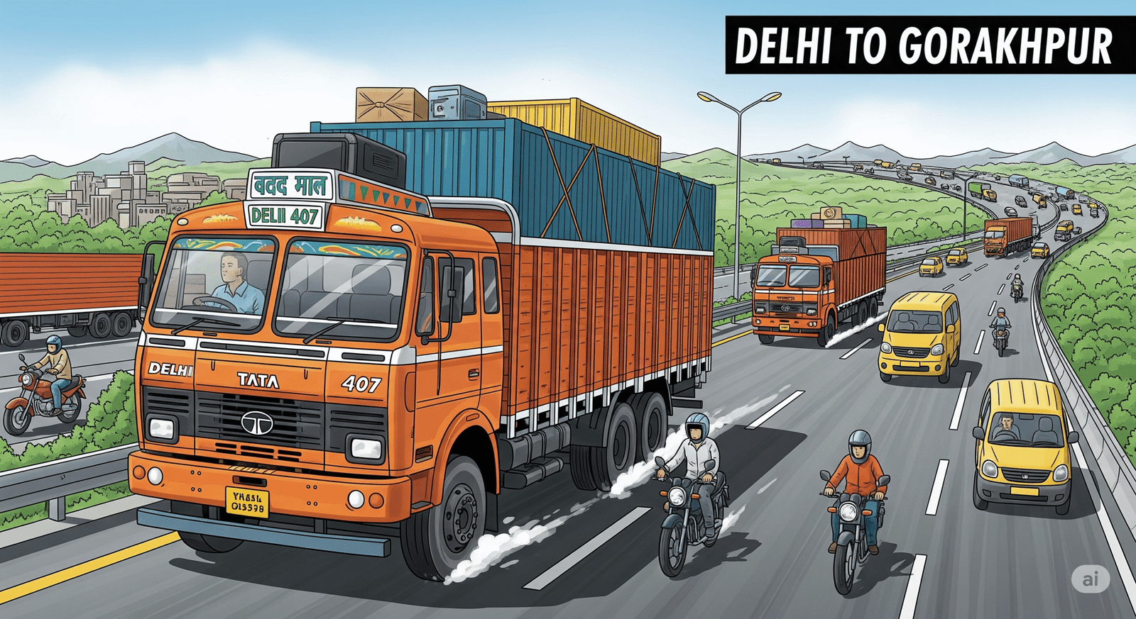 Delhi to Gorakhpur Goods Transport – Complete Logistics Guide (2025)