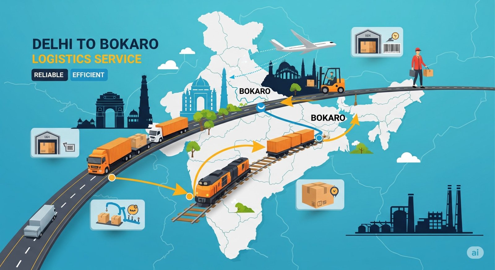Delhi to Bokaro Logistics Service: Comprehensive Transport Guide