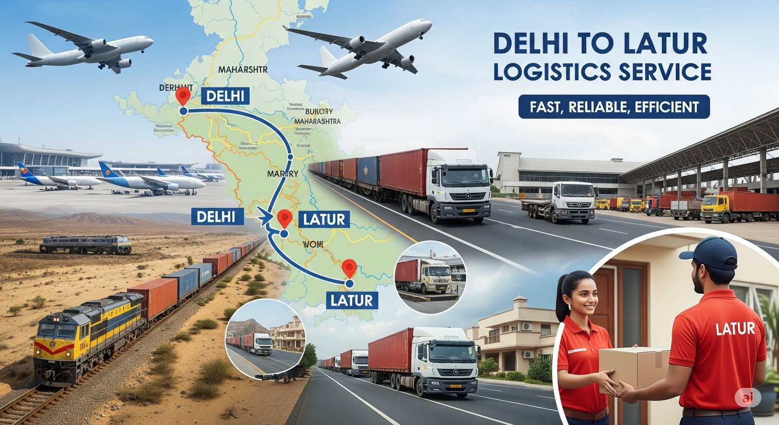 Delhi to Latur Logistics Service