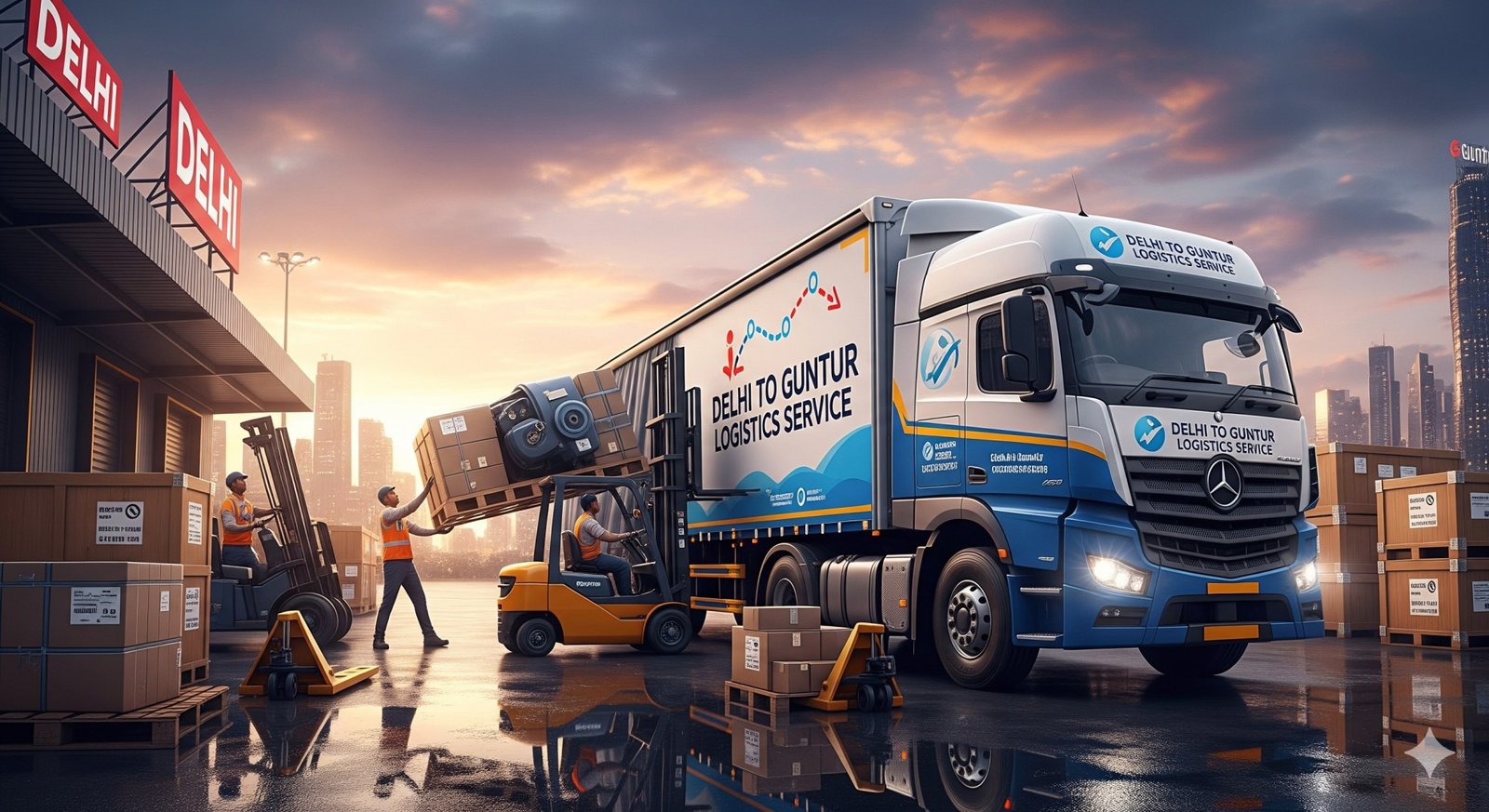 Delhi to Guntur Logistics Service Safe, Reliable and Affordable Transport